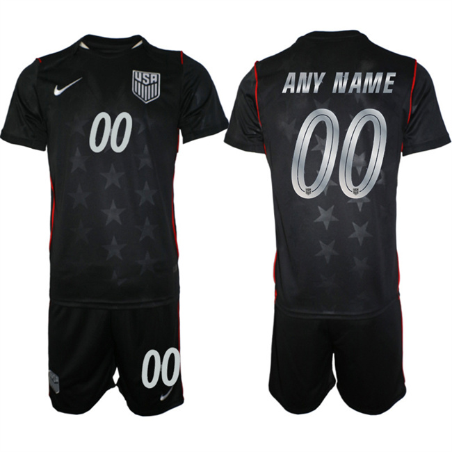 Men's United States Custom Black 2026 Away Soccer Jersey Suit